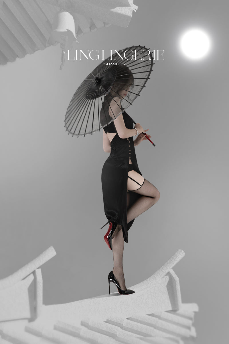 「Line 络」Limited Edition 3D Nude-Sheer™ Front and Back Seam Suspender S &ndash; Ling Lingerie by Ling-Aya     