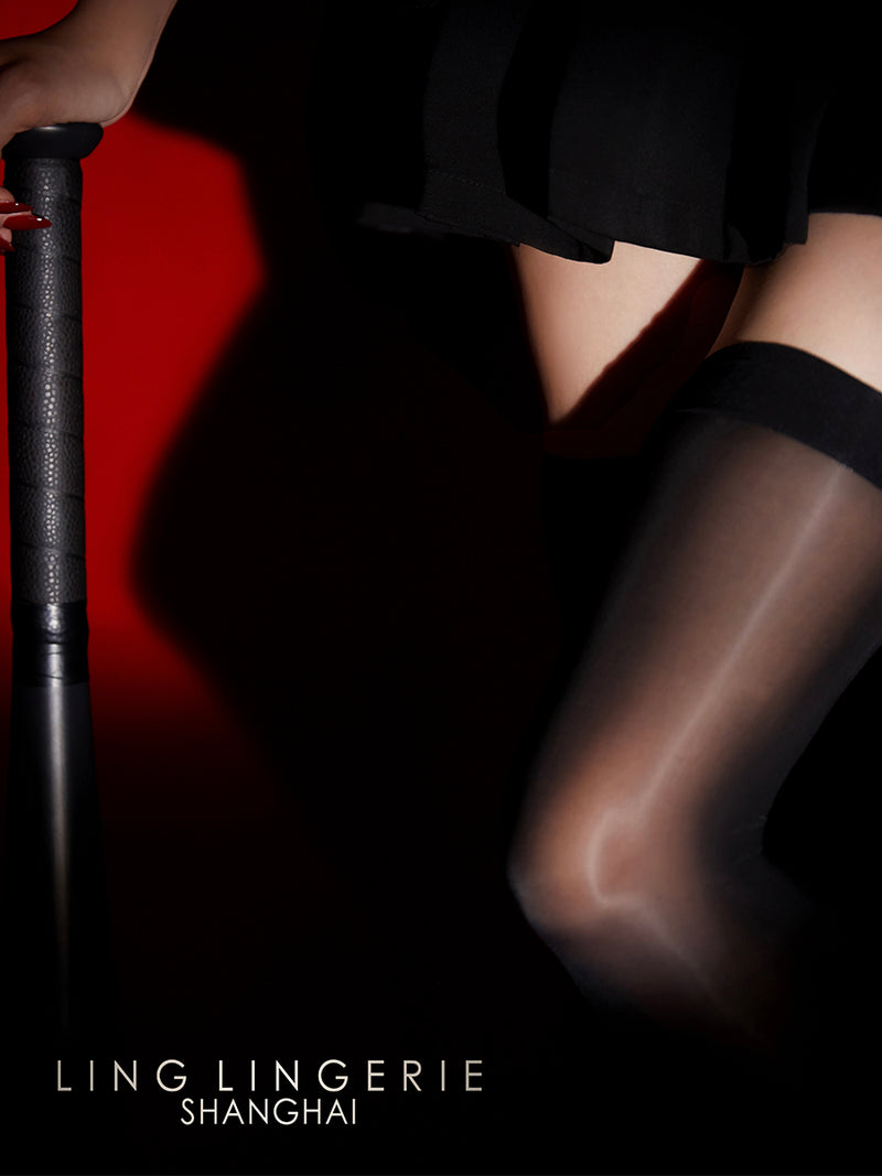 「BLUSH 绯」15D Hold Up Stockings 15D纯色防滑过膝长筒袜