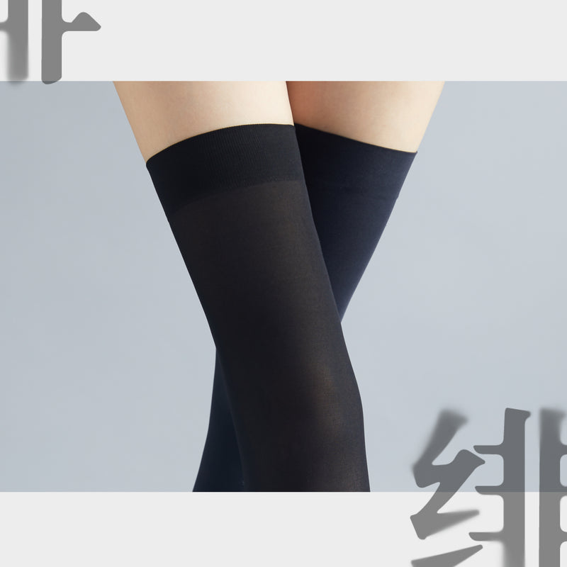 「BLUSH 绯」15D Hold Up Stockings 15D纯色防滑过膝长筒袜