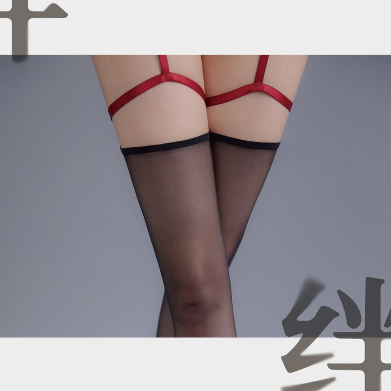 「BOND 绊」3D SUSPENDER STOCKINGS 3D 绑带腿环一体吊带丝袜