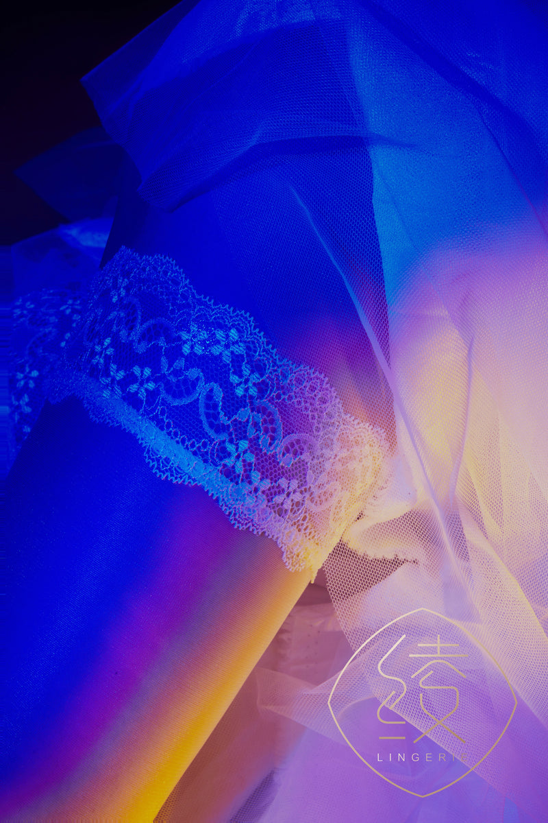 「String Backseam 弦」1D Backseam stockings 1D 背线蕾丝过膝长筒袜
