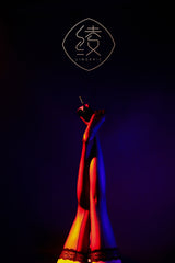 「String Backseam 弦」1D Backseam stockings 1D 背线蕾丝过膝长筒袜