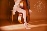 「String Backseam 弦」1D Backseam stockings 1D 背线蕾丝过膝长筒袜