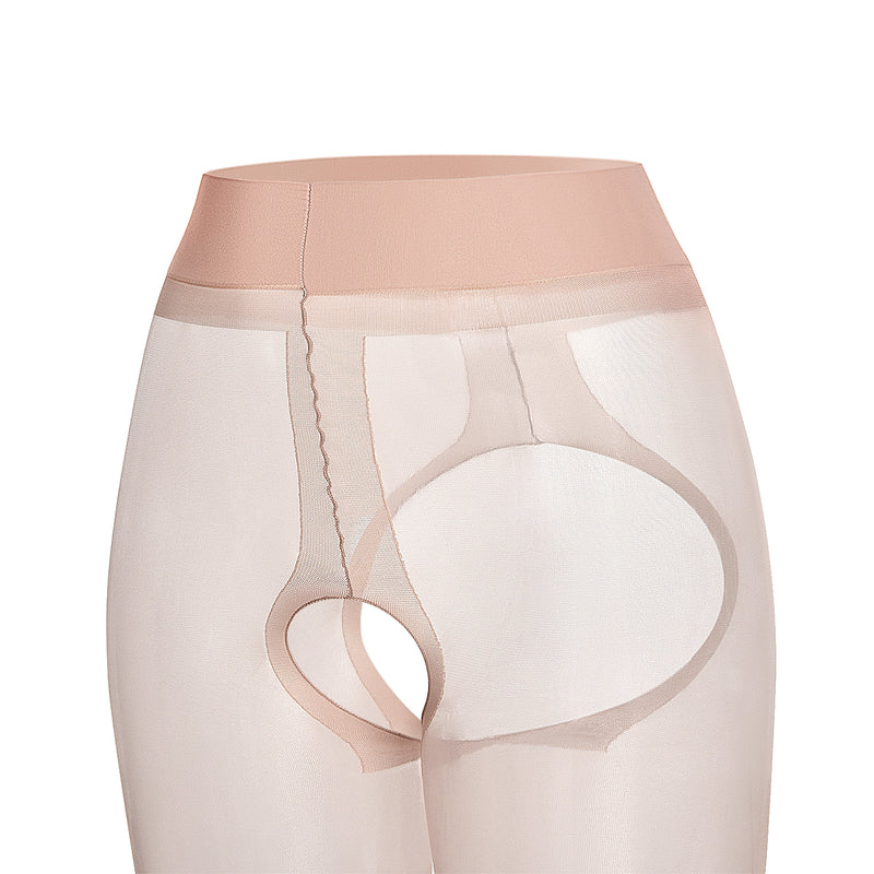 「Addicted Crotchless 瘾」3D Sheer Open Crotch tights 3D开裆免脱超薄丝袜