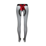 「Bow Tie 翩」Limited Edition 5D Shinny Crotchless Tights with Bow Tie 5D超薄蝴蝶结情趣开档油亮丝袜