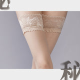 「SECRET TOUCH 秘」5D STAY-UP LACE TOP STOCKINGS 5D法式蕾丝過膝硅胶防滑超薄长筒丝袜